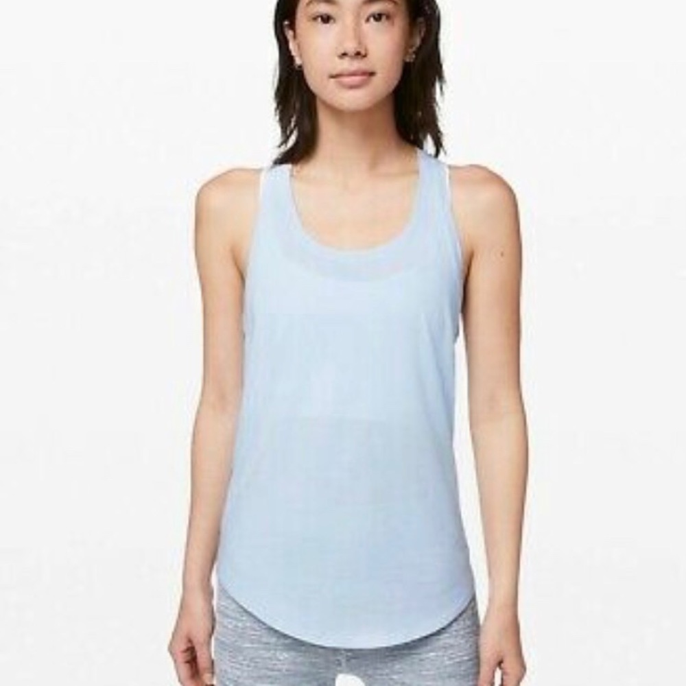 LULULEMON LOVE TANK SIZE 4 BREEZY BLUE